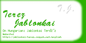 terez jablonkai business card